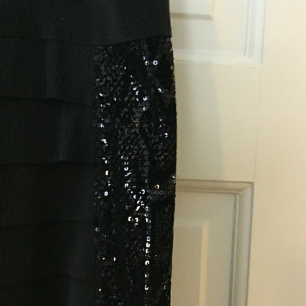 Tory Burch Black Antiscia Sequin Side Bandage Bodycon Skirt - NWOT - Size M